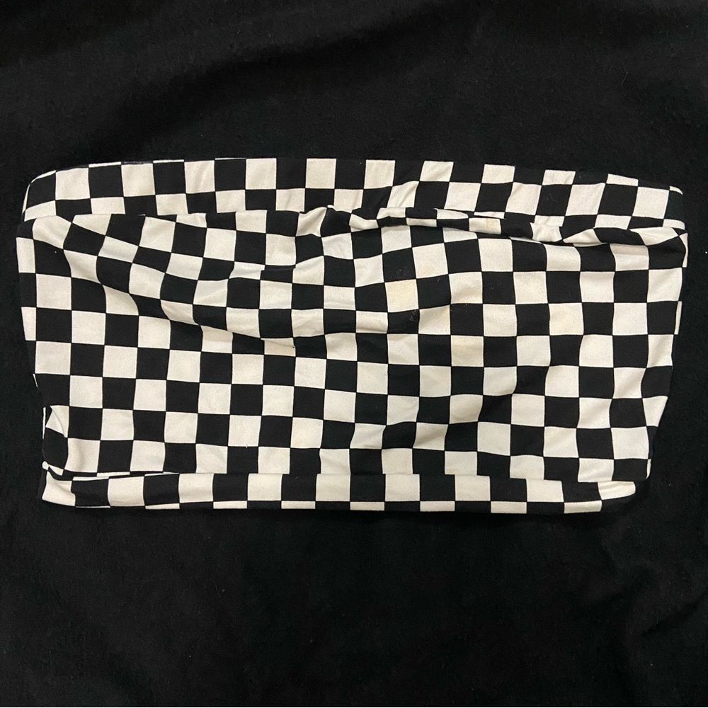 CHECKERED TUBE TOP